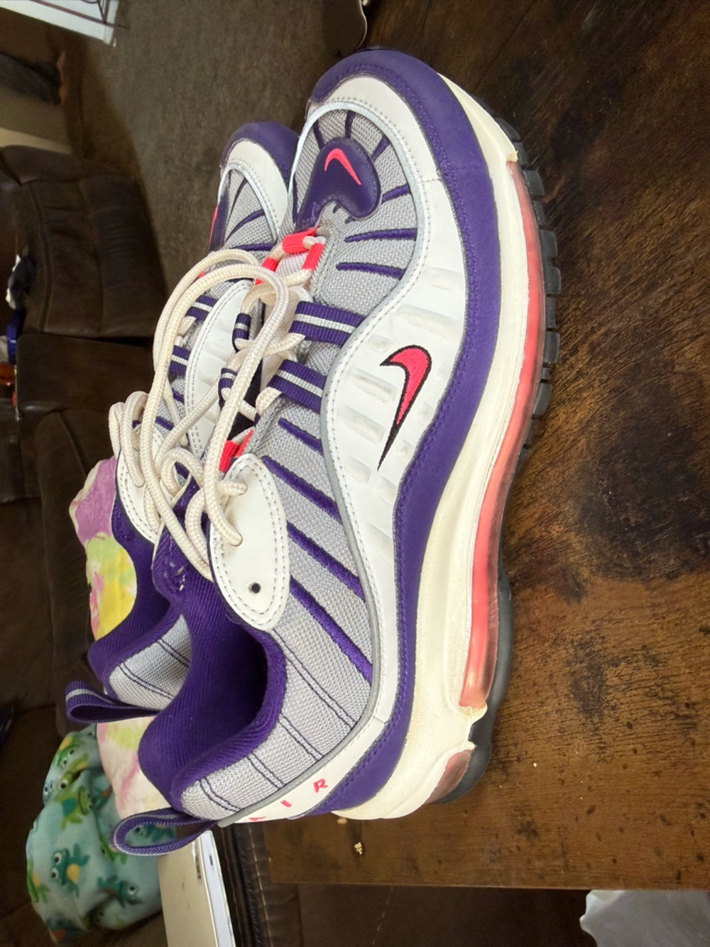 Nike Women’s Purple, White & Pink Air Max-Style Athletic Sneakers